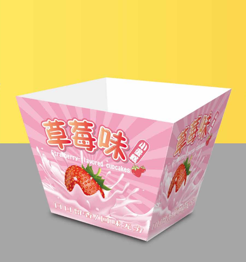 烘(hōng)培專(zhuān)用梯(tī)形紙(zhǐ)杯蛋(dàn)糕盒草莓味蛋(dàn)糕盒